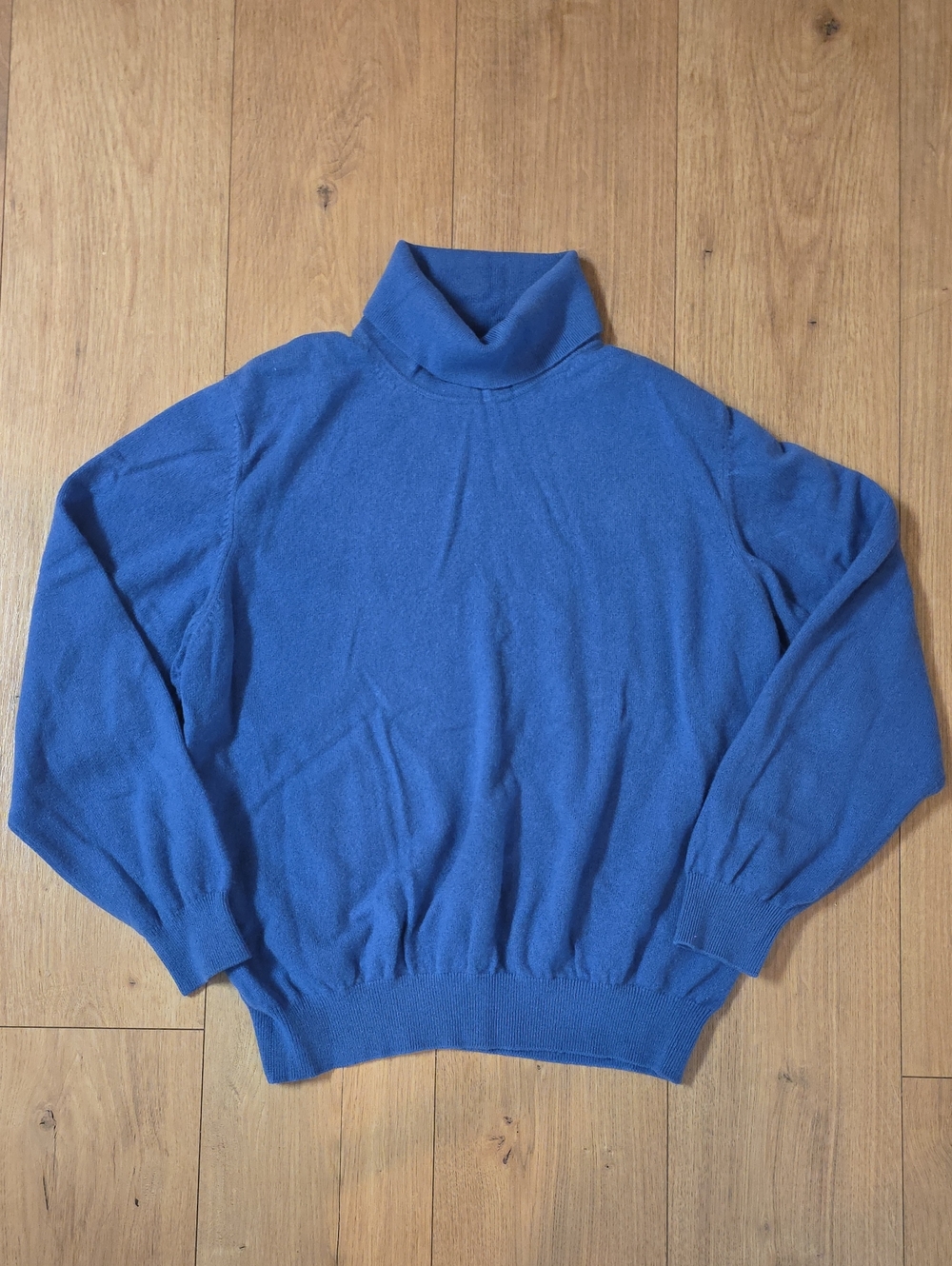 Lands' End Women's Periwinkle Blue 100% Cashmere Cowl Neck Sweater XL 18-20